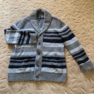 Gap men's chunky jacquard shawl cardigan size Medium striped long sleeve